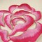 Hot Pink and Rose Embroidered Flower Appliques 5.5" Iron On Patch Pair